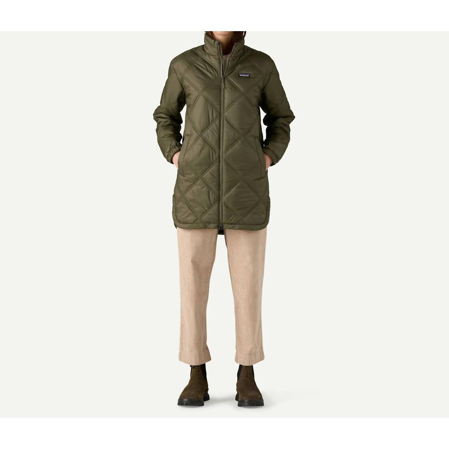 New Patagonia Pine Bank Insulated Parka Jacket In Basin Green